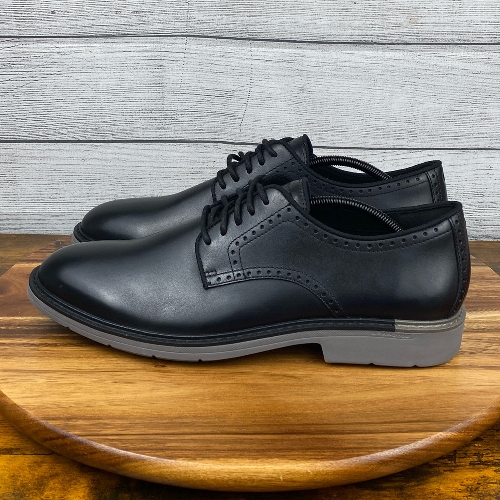 Cole Haan Go To Plain Toe Oxford Black Leather Gray Midsole Shoe C34123 Men’s 12
